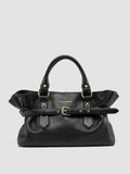 MEG 002 - Schwarze Henkeltasche aus Leder - thumb image 1,side view