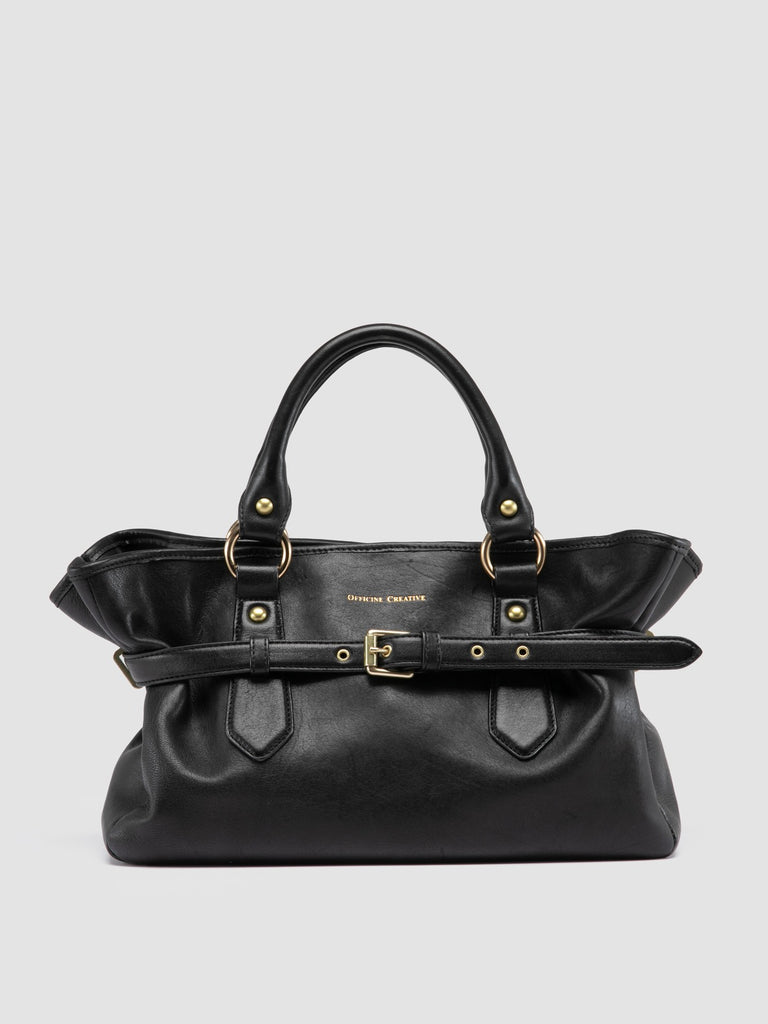MEG 002 - Schwarze Henkeltasche aus Leder