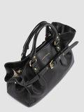 MEG 002 - Schwarze Henkeltasche aus Leder - thumb image 2,side view