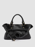 MEG 002 - Schwarze Henkeltasche aus Leder - thumb image 4,side view