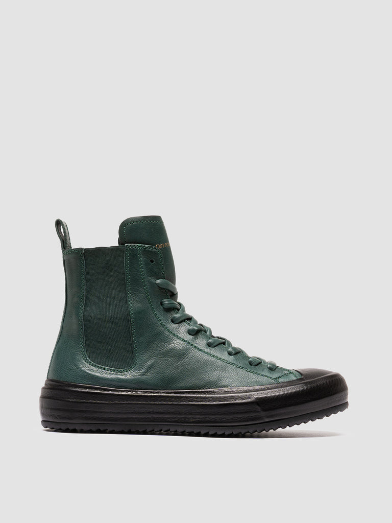 MES 103 - Green Leather High-Top Sneakers