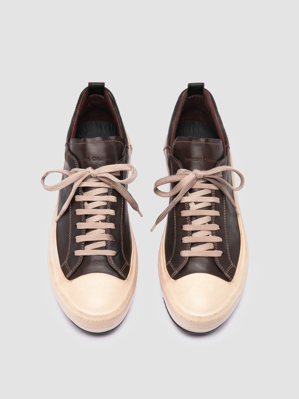 MES DD 001 - Brown Leather Low Top Sneakers Men Officine Creative - 2