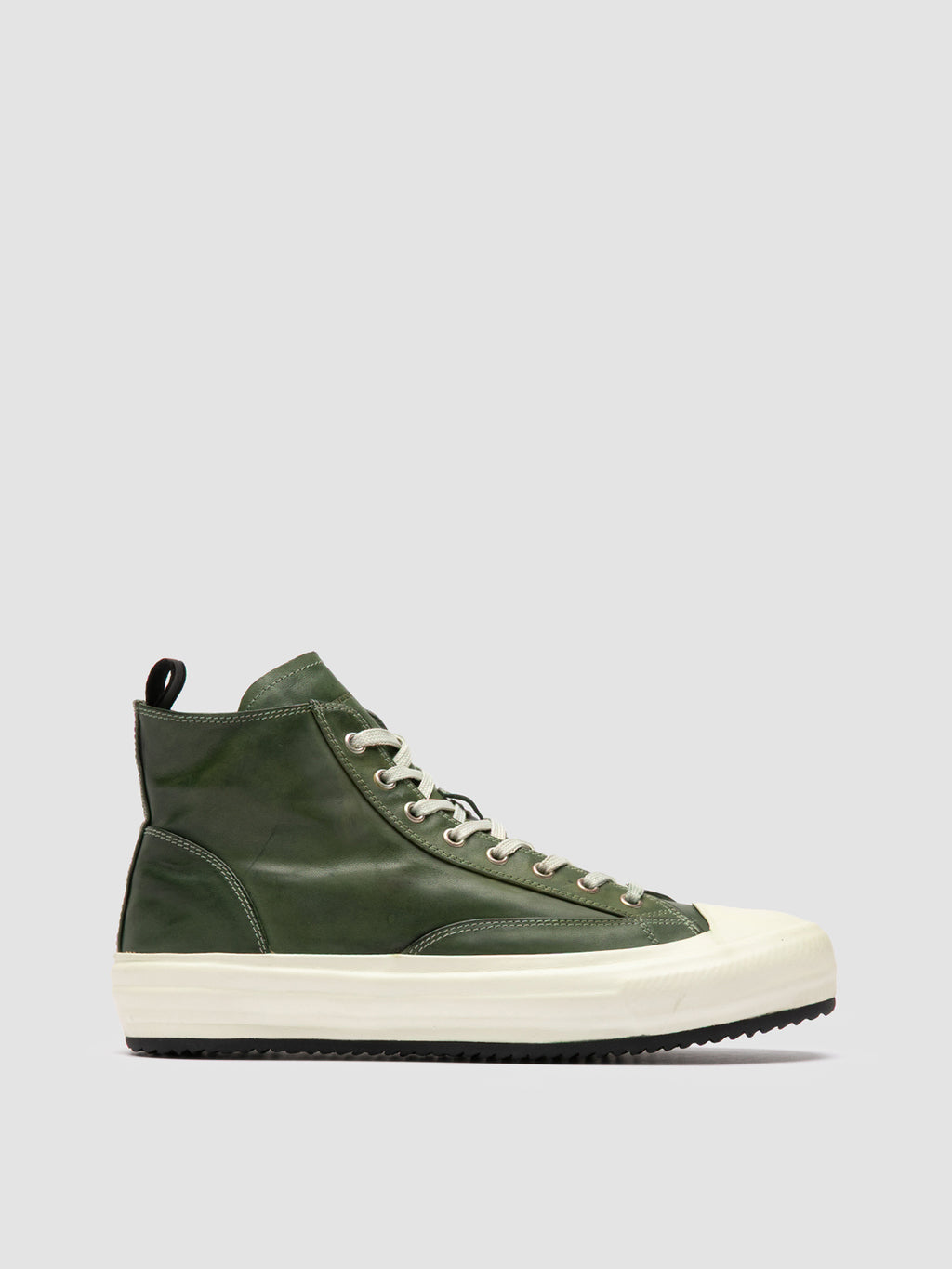 MES DD 002 - Green Leather High Top Sneakers Men Officine Creative - 1