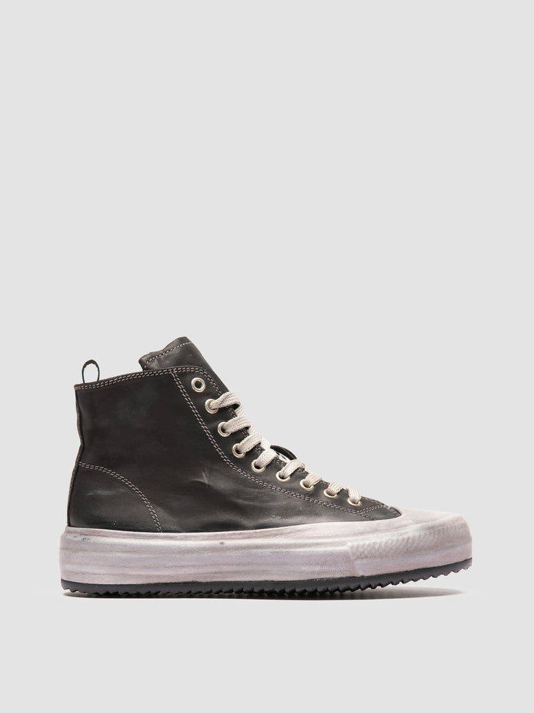 MES DD 102 - Black Leather High Top Sneakers