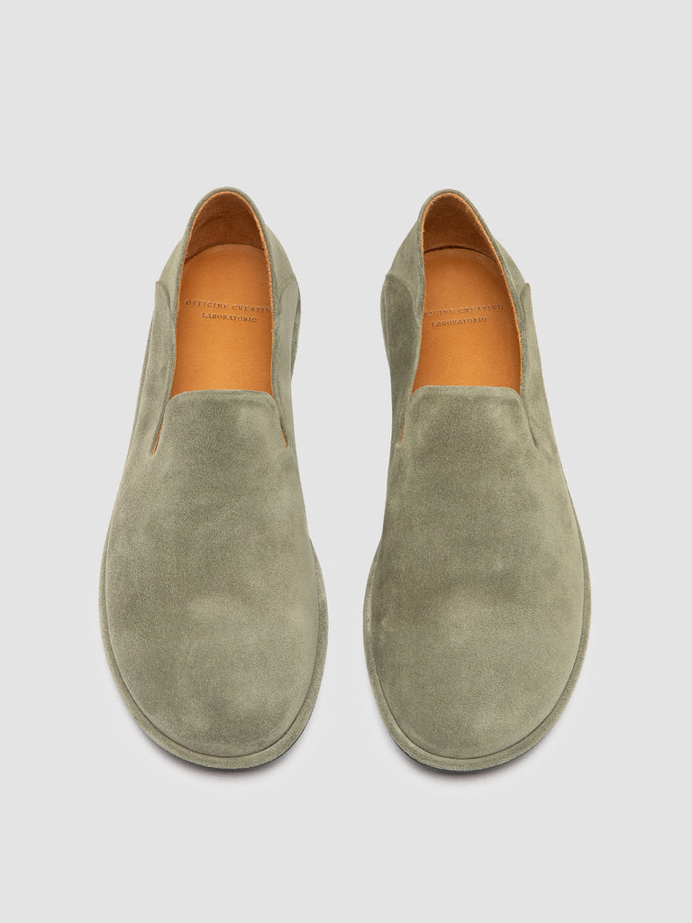 MIENNE 001 - Green Suede Penny Loafers