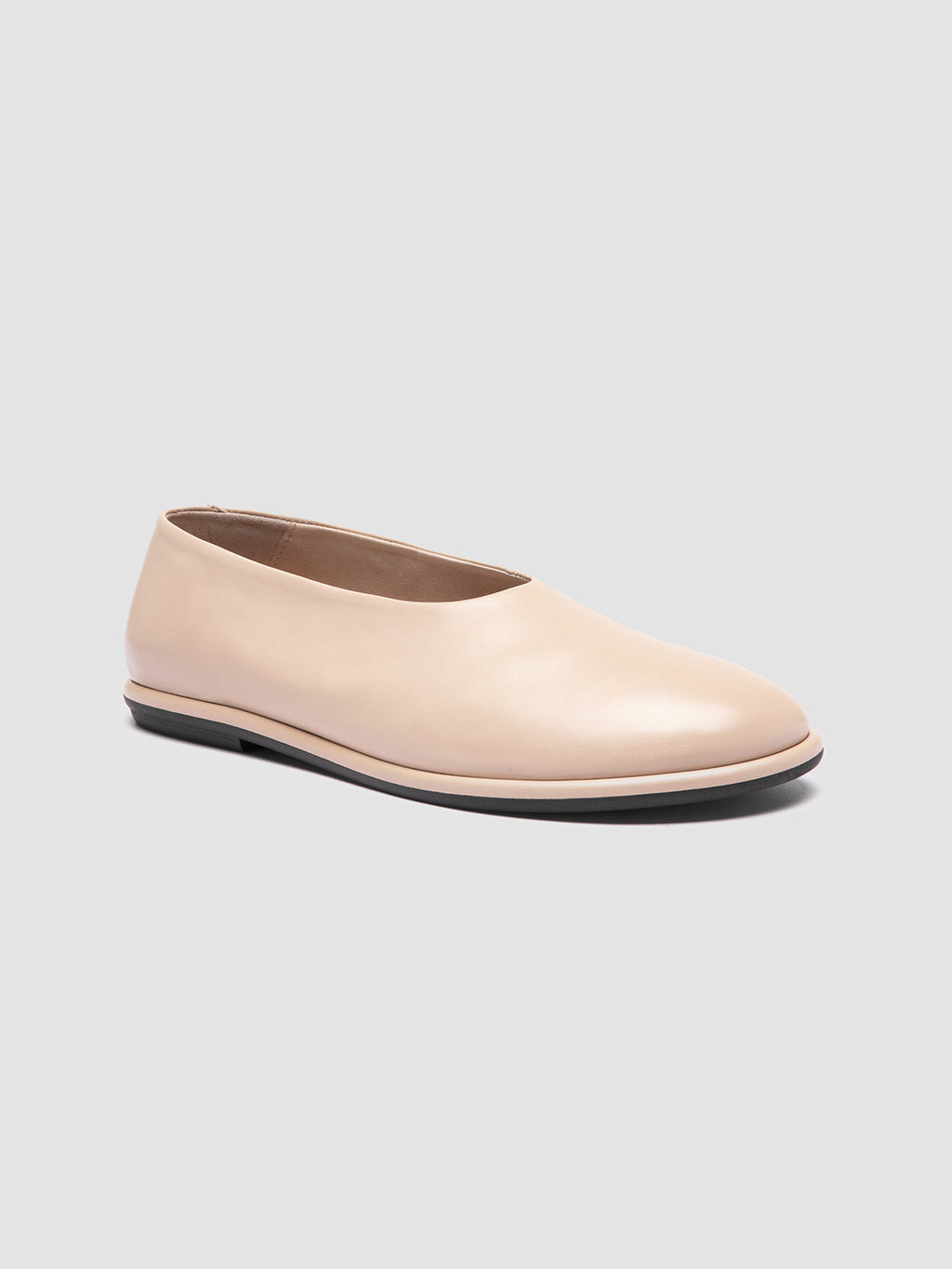 MIENNE 110 - Ivory Leather Ballerina Shoes