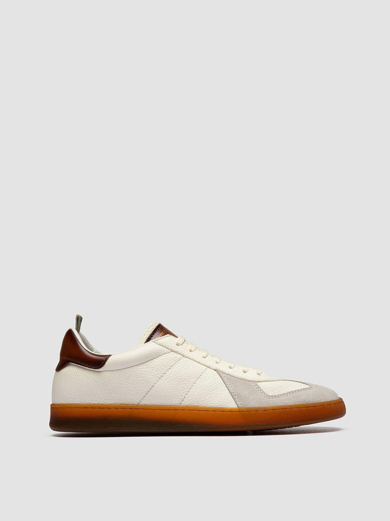 MILITIA 001 – Weiße Low-Top-Sneakers aus Leder