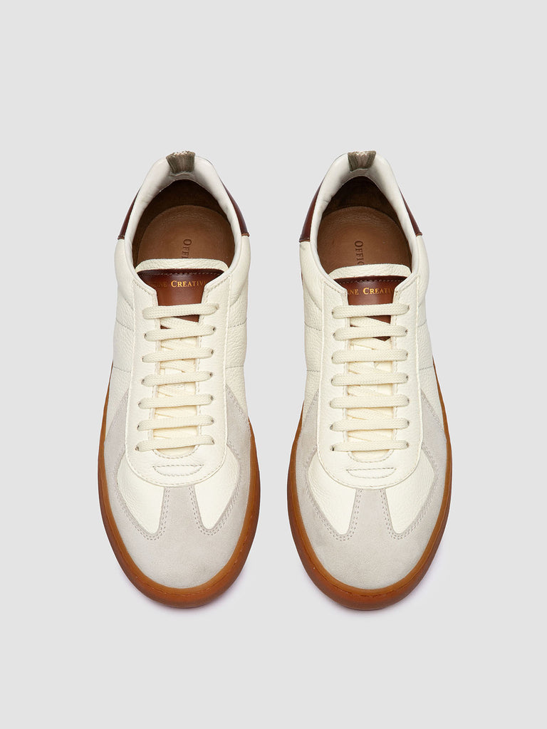 MILITIA 001 – Weiße Low-Top-Sneakers aus Leder