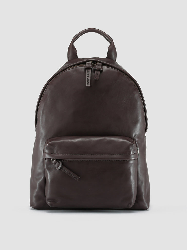 MINI PACK - Brown Nappa Leather Backpack