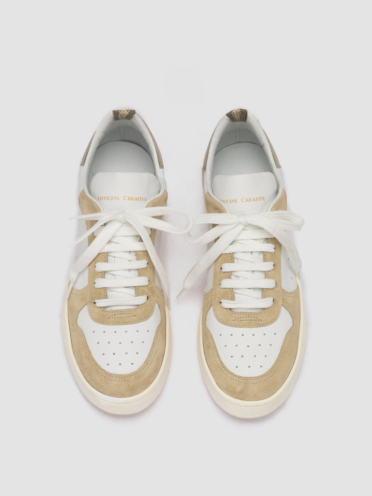 MOWER 110 - White Leather and Suede Low Top Sneakers