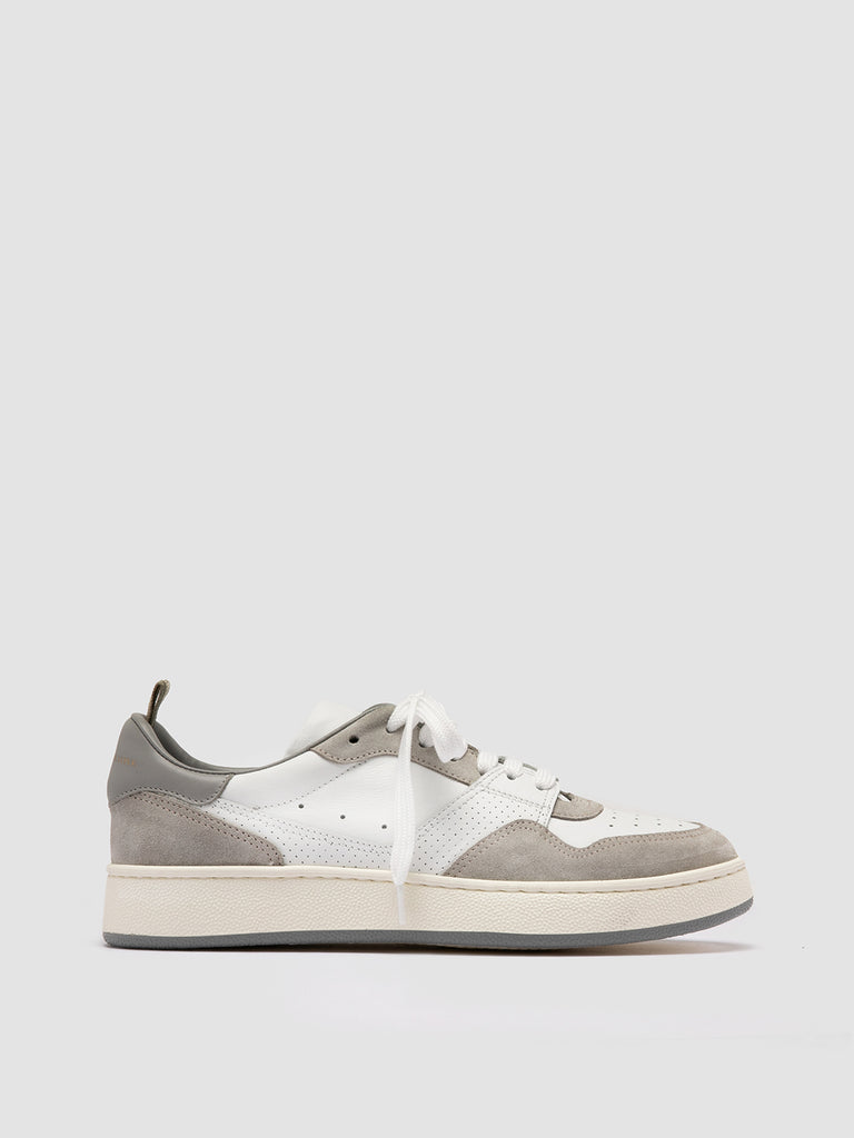 MOWER 120 - White Leather and Suede Low Top Sneakers