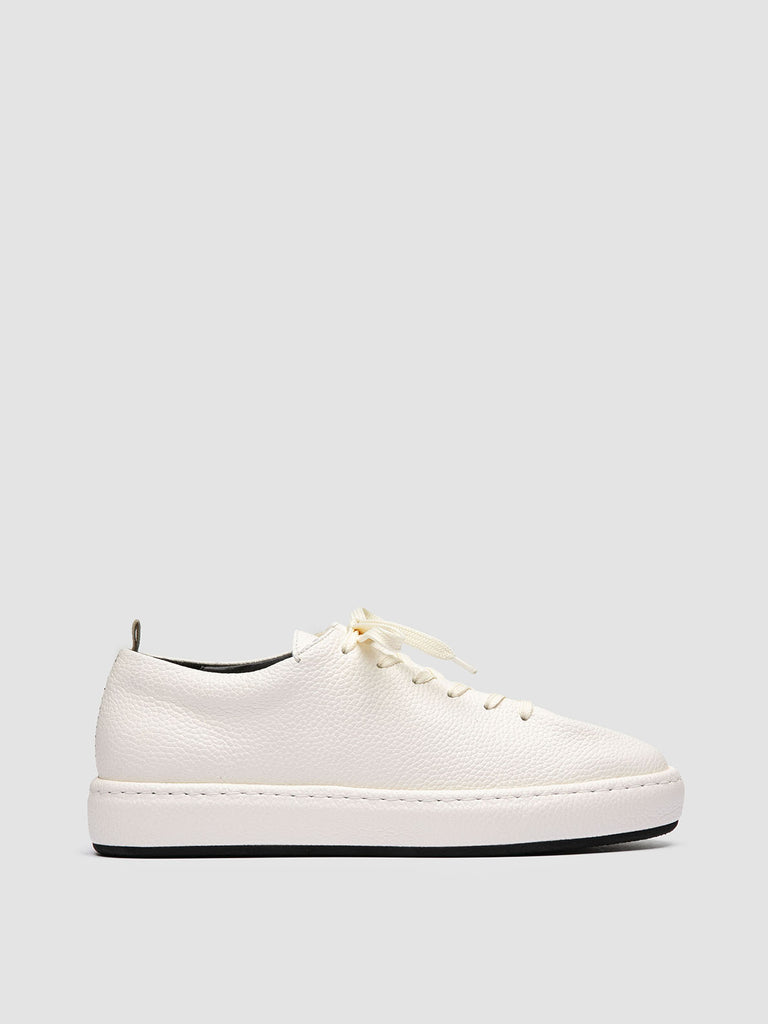 NEBULA 001 - White Leather Low Top Sneakers