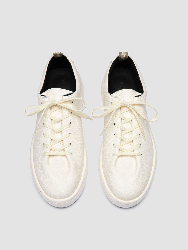 NEBULA 001 - White Leather Low Top Sneakers