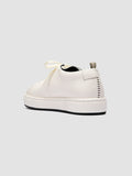 NEBULA 001 - White Leather Low Top Sneakers - thumb image 4,side view