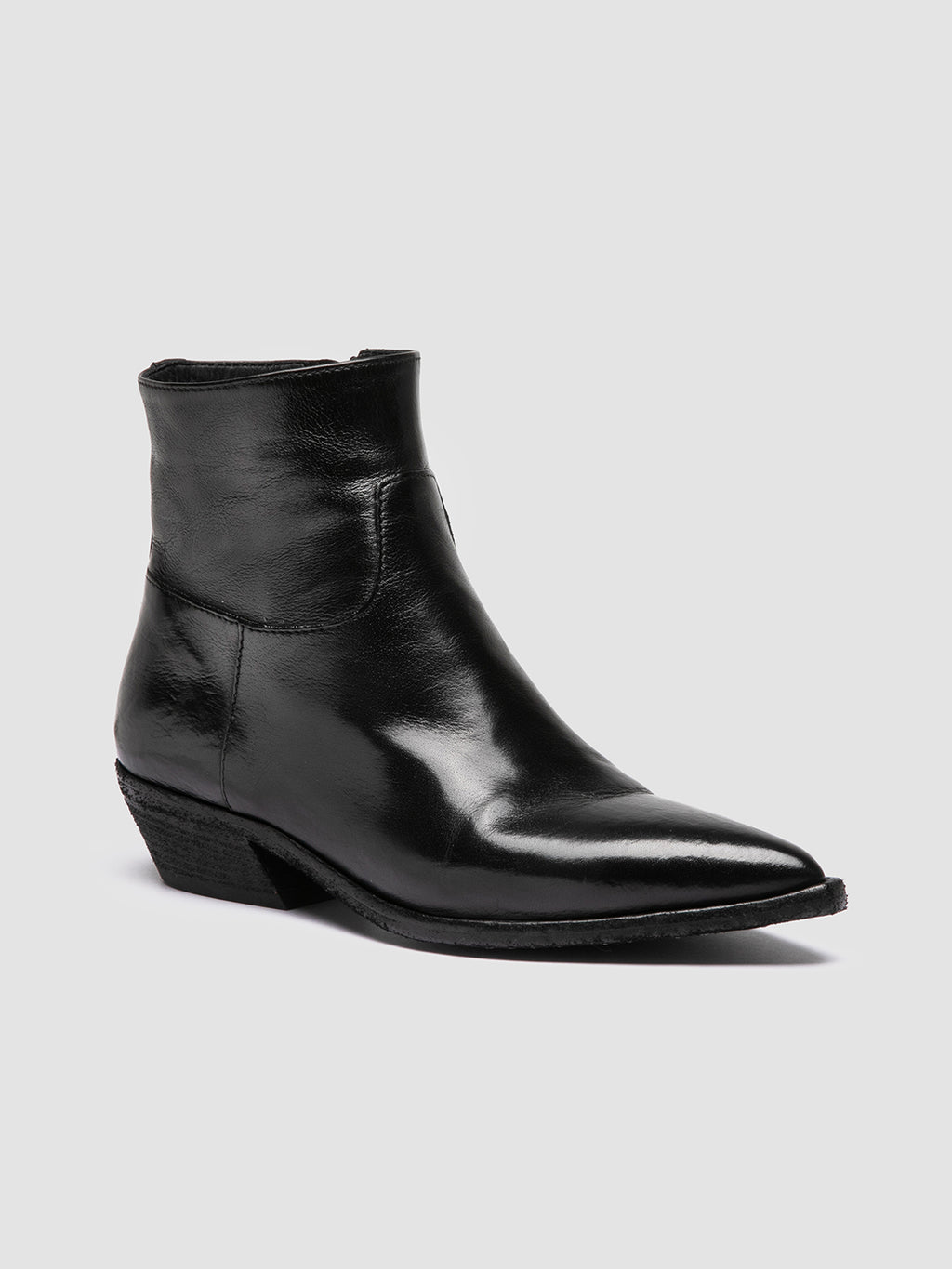 NOELIE DD 102 - Black Leather Zipped Boots