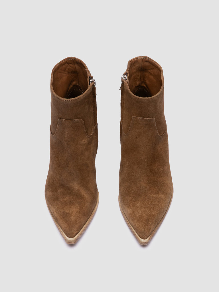 NOELIE DD 102 - Brown Suede Zipped Boots