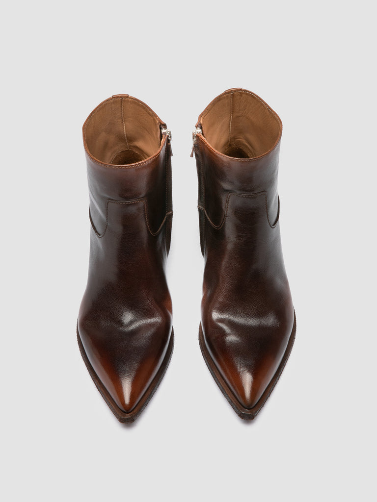 NOELIE DD 102 - Brown Leather Zip Boots