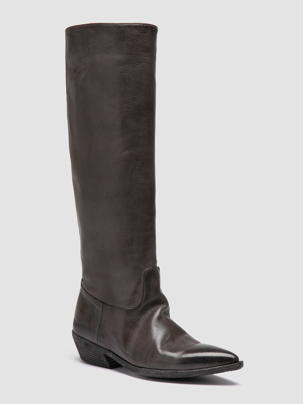 NOELIE DD 104 - Grey Leather Pull On Boots