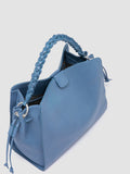 NOLITA WOVEN 231 - blaue Henkeltasche aus Leder