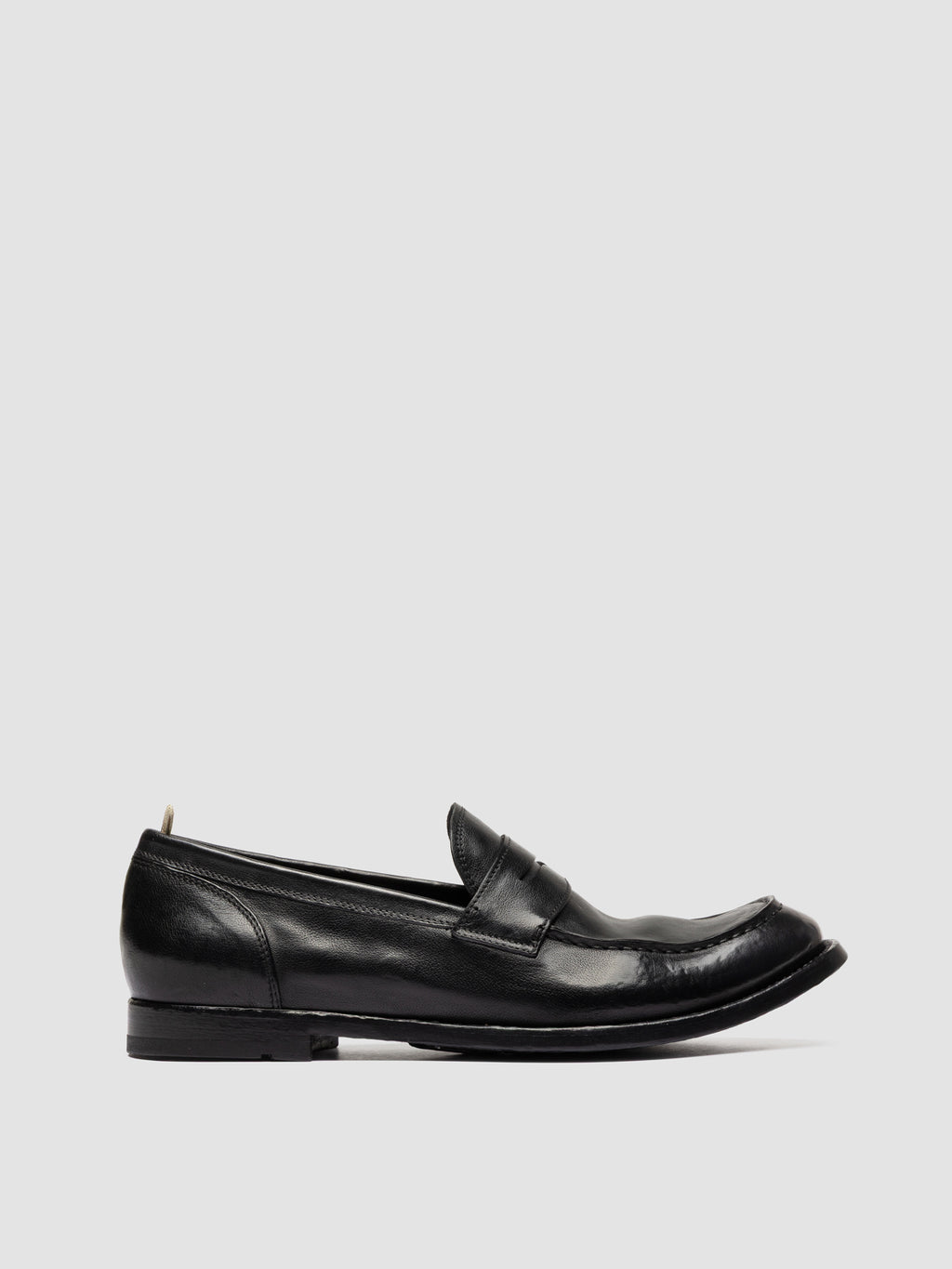 ANATOMIA 071 - Black Leather Penny Loafers - image 1,side view