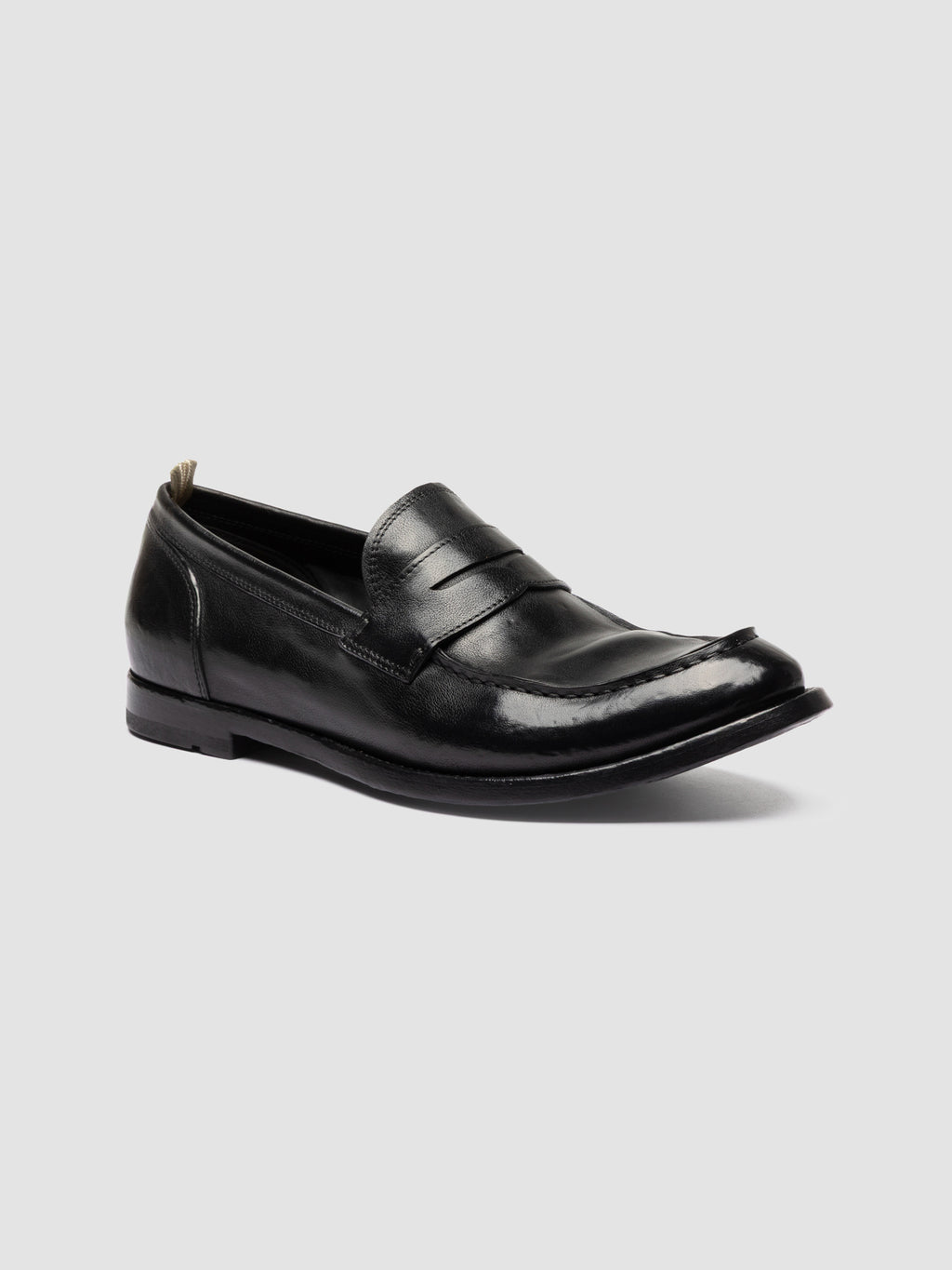 ANATOMIA 071 - Black Leather Penny Loafers - image 3,side view