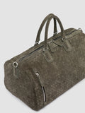 ARMOR 01 - Grüne Wochenendtasche aus gewebtem Wildleder - thumb image 2,side view