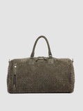 ARMOR 01 - Grüne Wochenendtasche aus gewebtem Wildleder - thumb image 3,side view