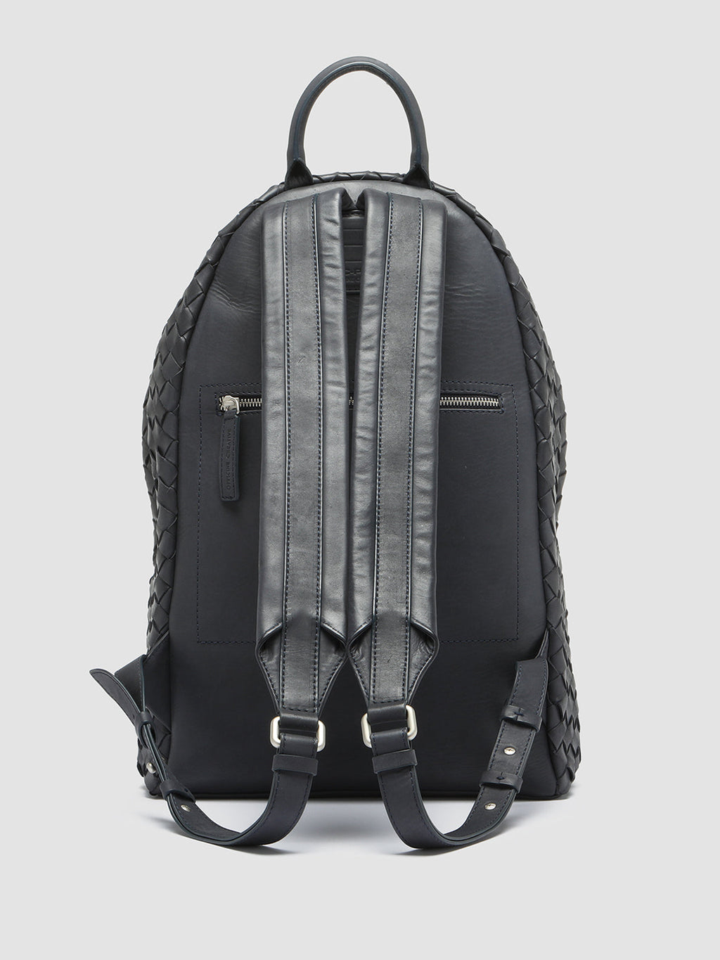 ARMOR 04 - Blauer Lederrucksack - image 4,side view