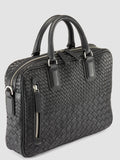 ARMOR 011 - Black Woven Leather Bag - thumb image 2,side view