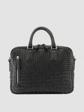 ARMOR 011 - Black Woven Leather Bag - thumb image 3,side view