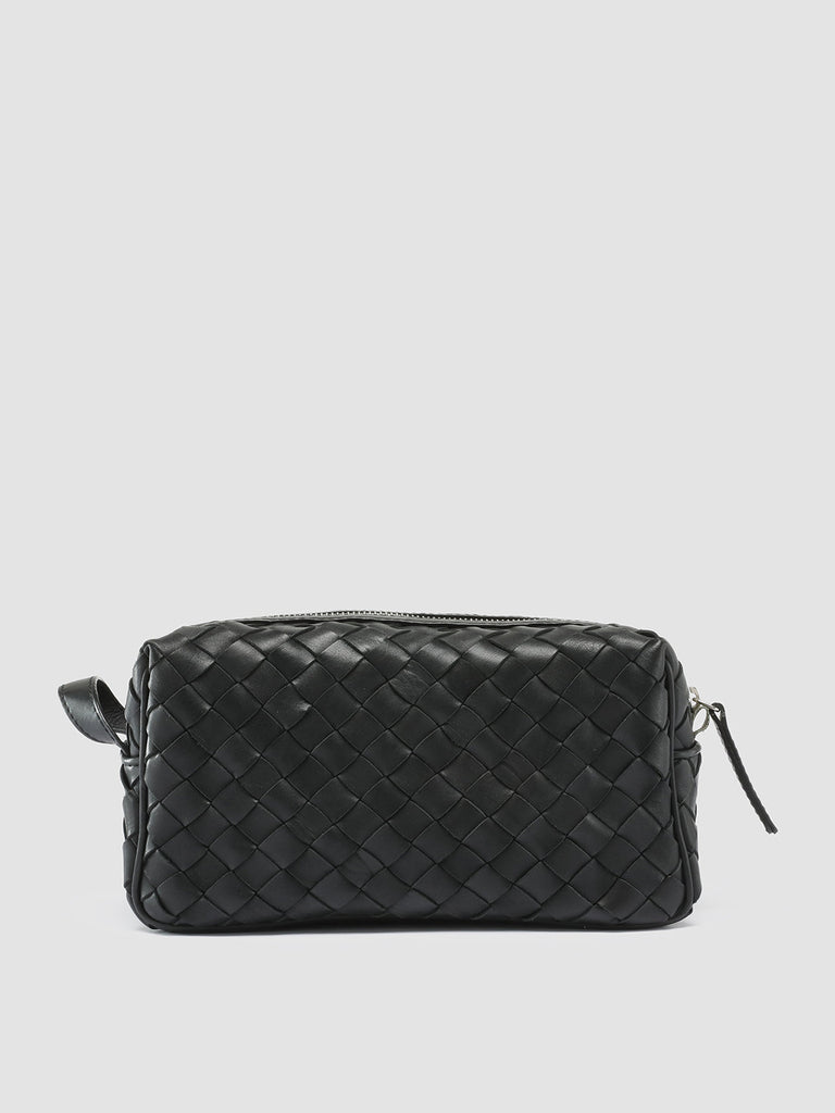 ARMOR 014 - schwarze Tasche aus gewebtem Leder