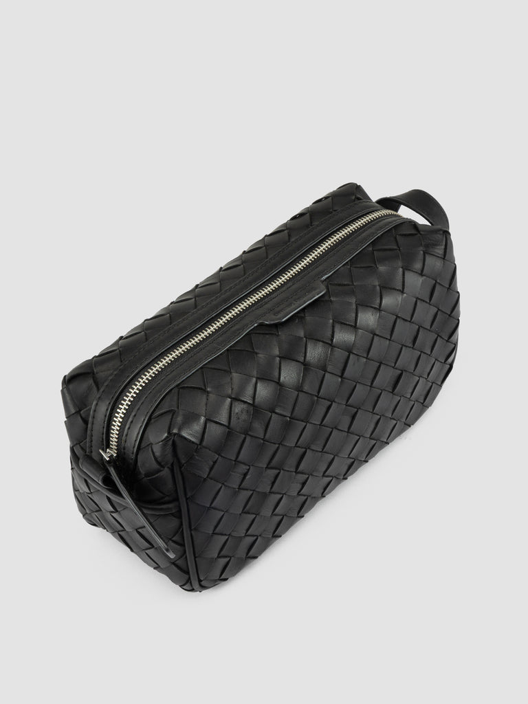 ARMOR 014 - Black Woven Leather Pouch-hover