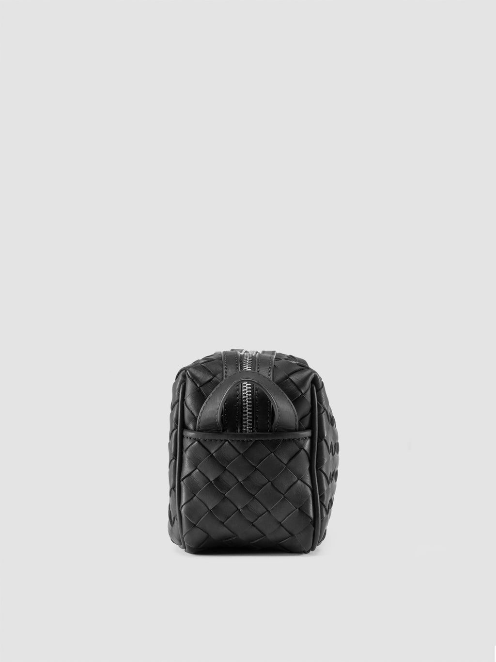 ARMOR 014 - Black Woven Leather Pouch - image 3,side view