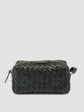 ARMOR 014 - schwarze Tasche aus gewebtem Leder - thumb image 4,side view