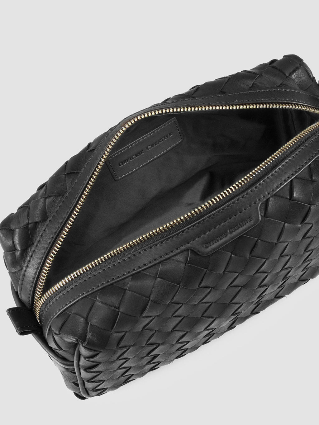 ARMOR 014 - Black Woven Leather Pouch - image 6,side view