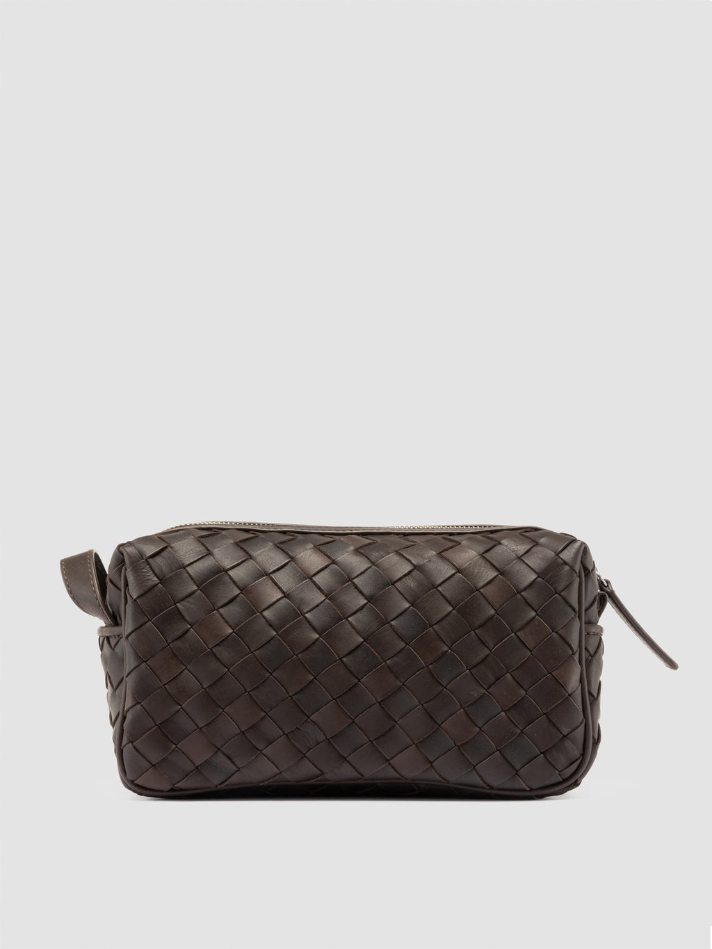 ARMOR 014 - Brown Woven Leather Pouch - image 1,side view