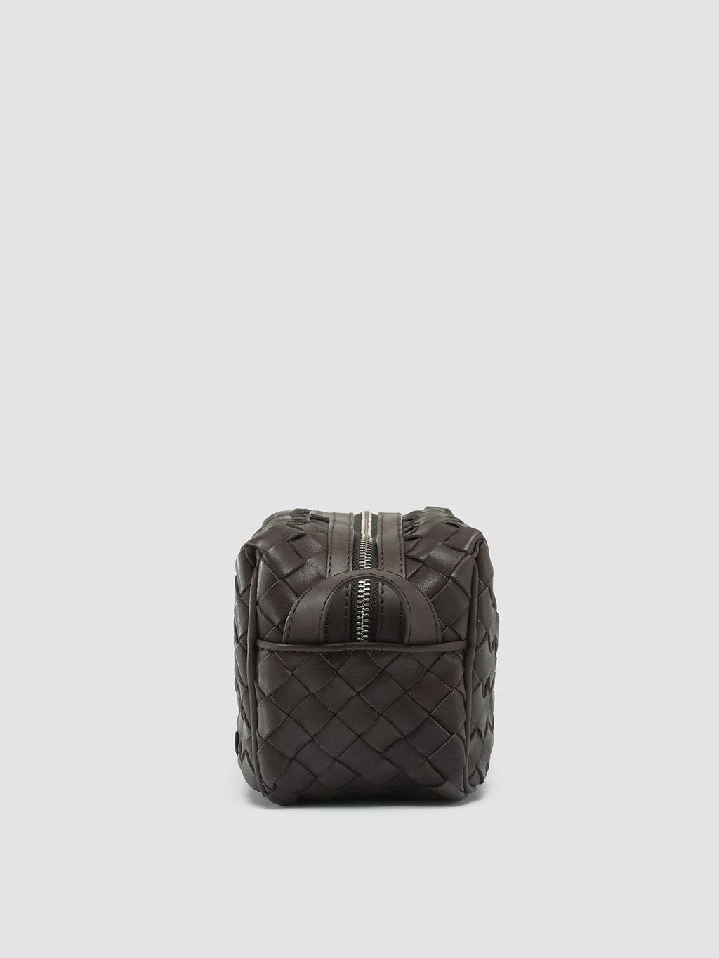 ARMOR 014 - braune Tasche aus gewebtem Leder - image 3,side view