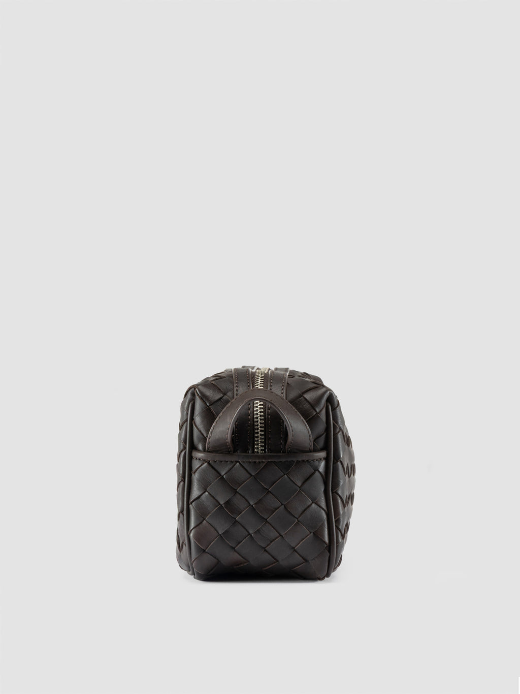 ARMOR 014 - Brown Woven Leather Pouch - image 3,side view