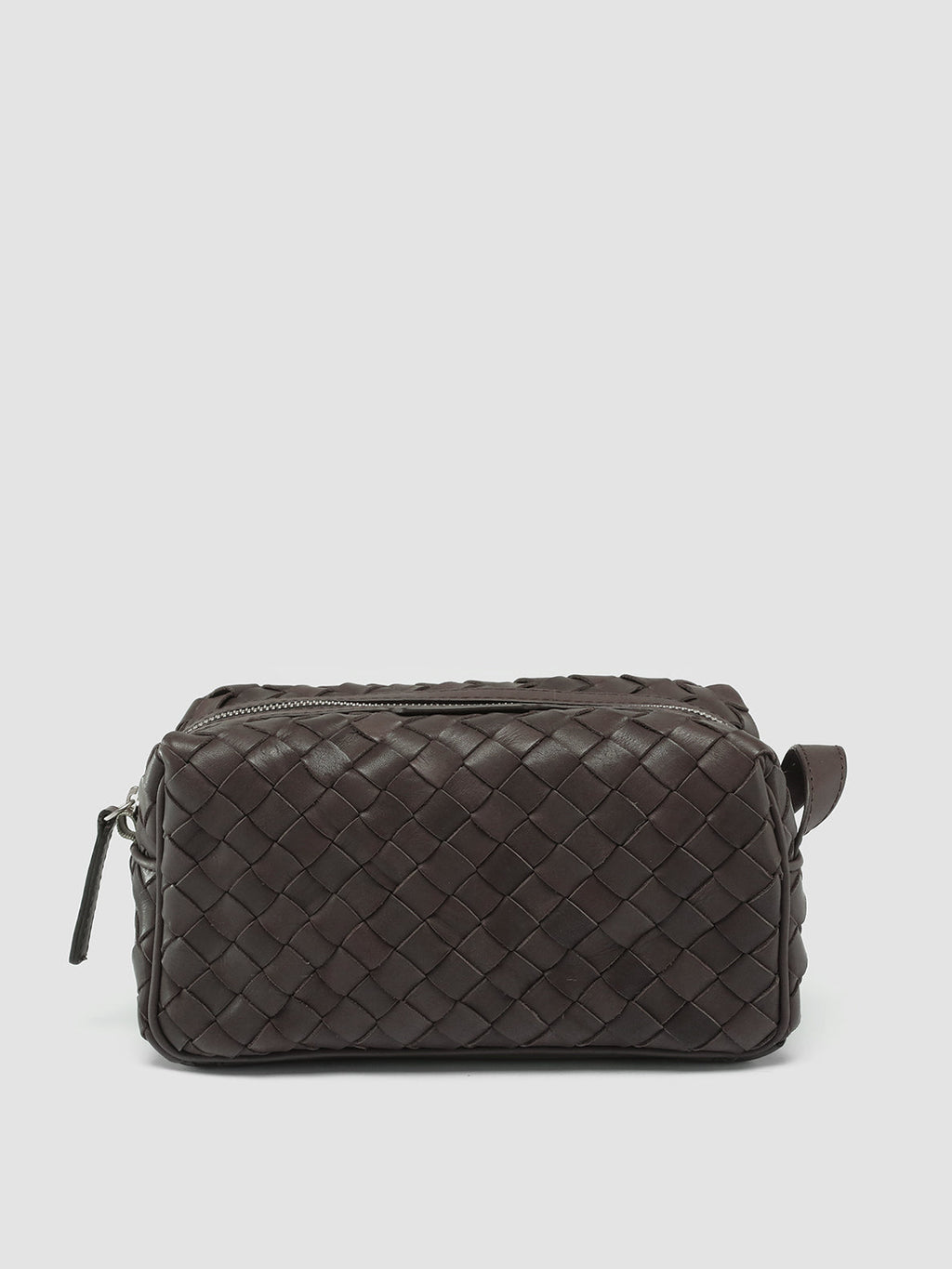ARMOR 014 - braune Tasche aus gewebtem Leder - image 4,side view