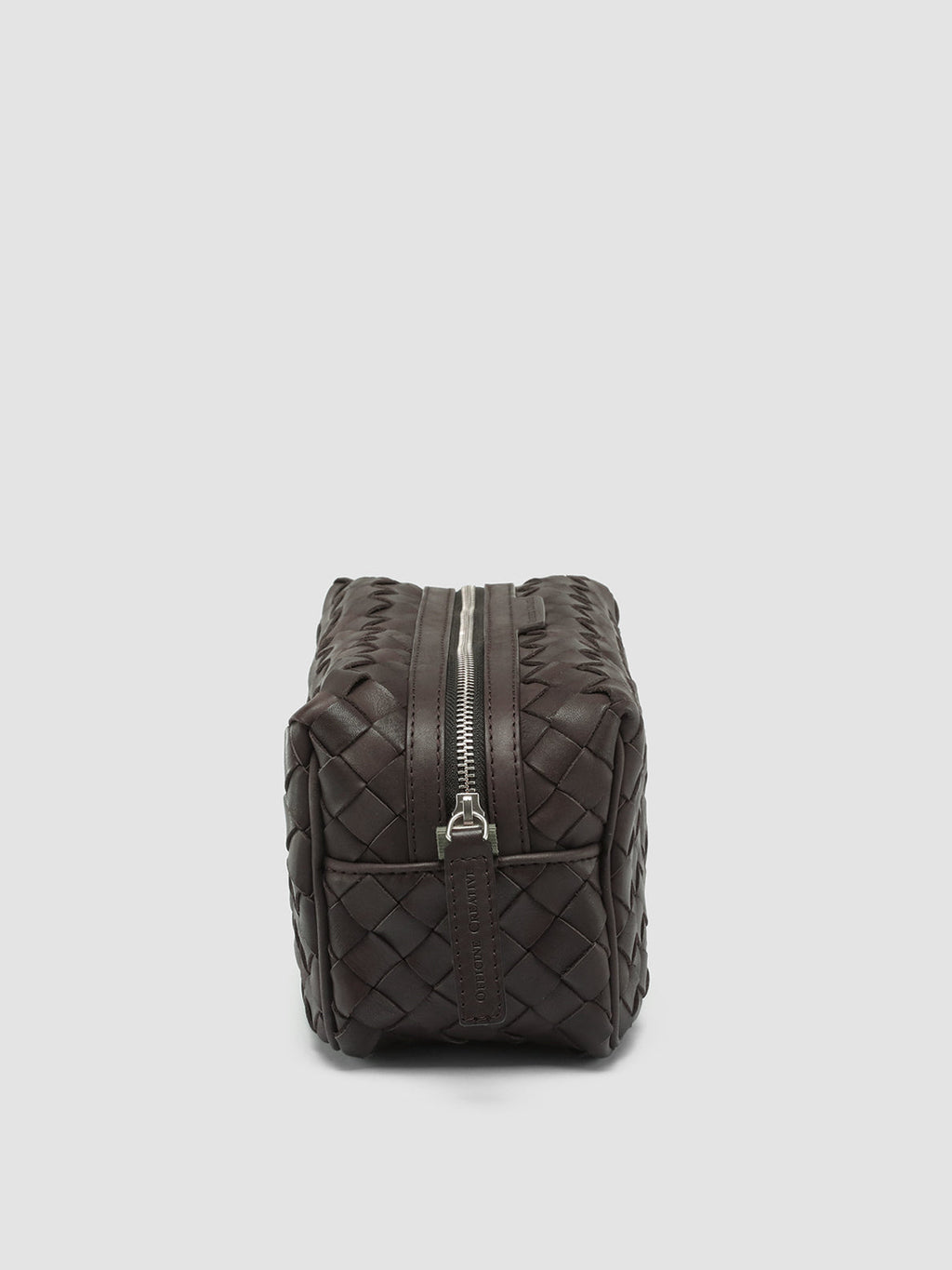 ARMOR 014 - braune Tasche aus gewebtem Leder - image 5,side view
