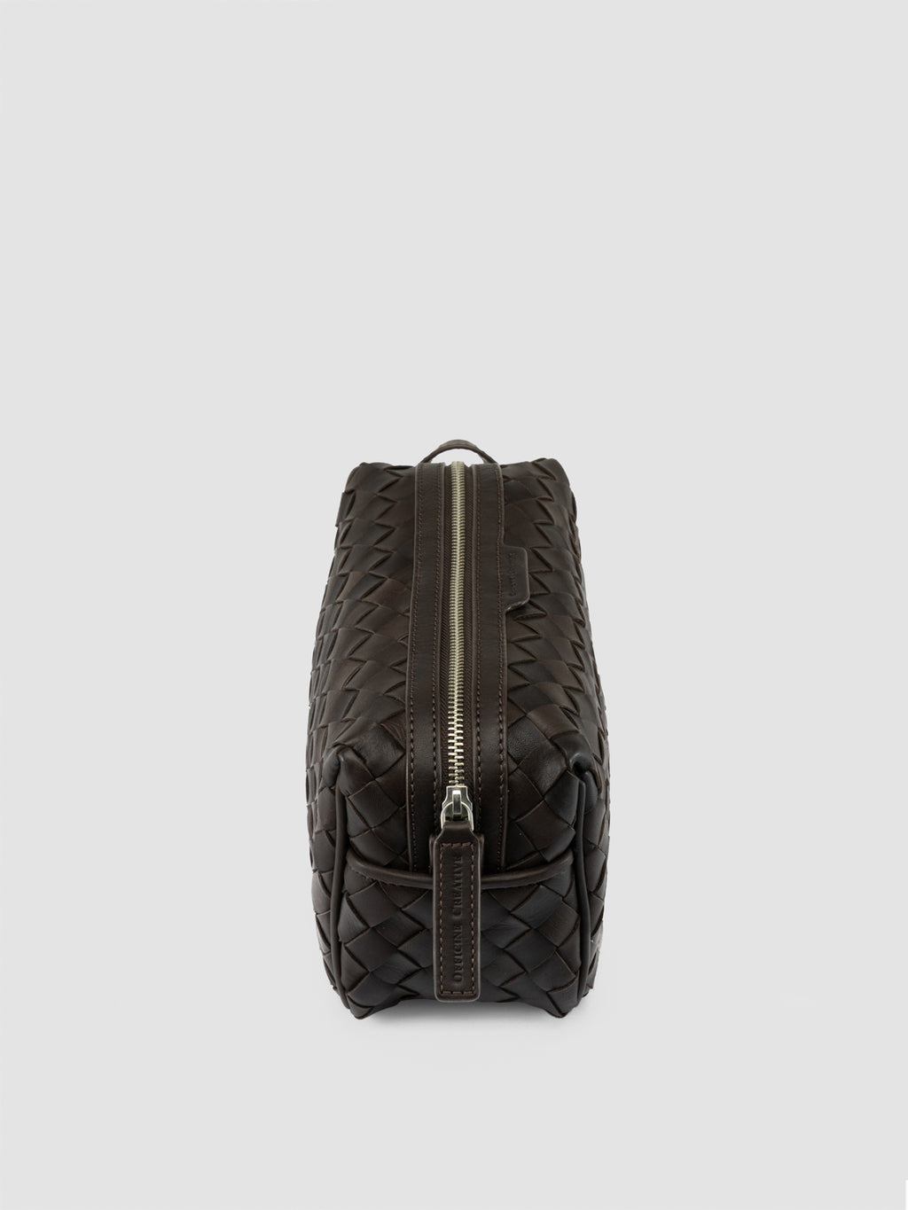 ARMOR 014 - Brown Woven Leather Pouch - image 5,side view