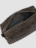 ARMOR 014 - Brown Woven Leather Pouch - thumb image 6,side view