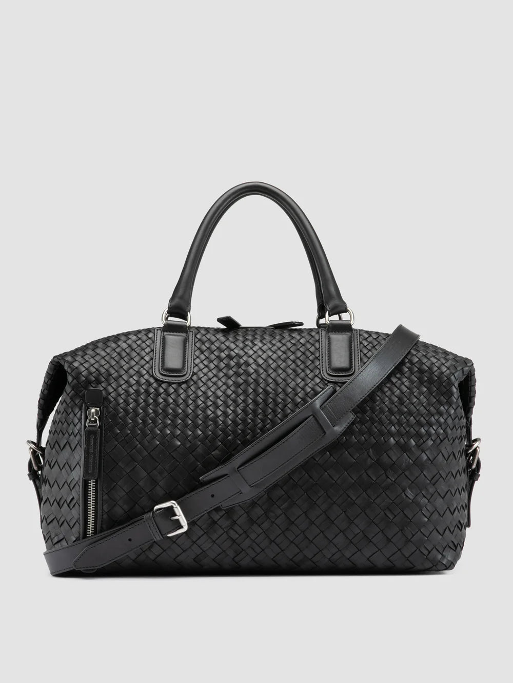 ARMOR 019 - Black Leather Travel Bag - image 1,side view