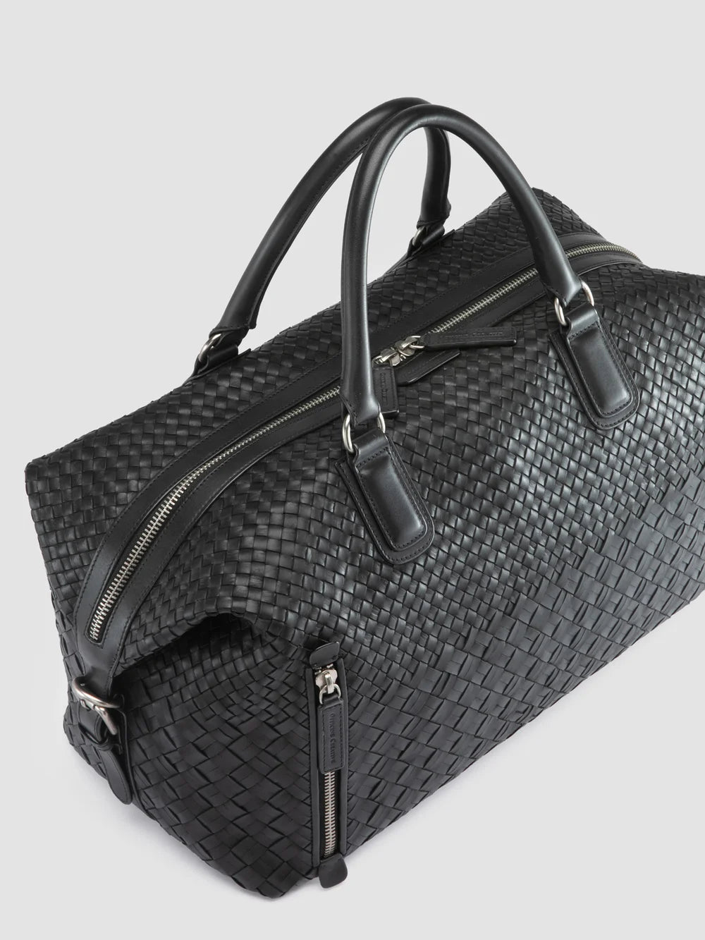 ARMOR 019 - Black Leather Travel Bag - image 2,side view
