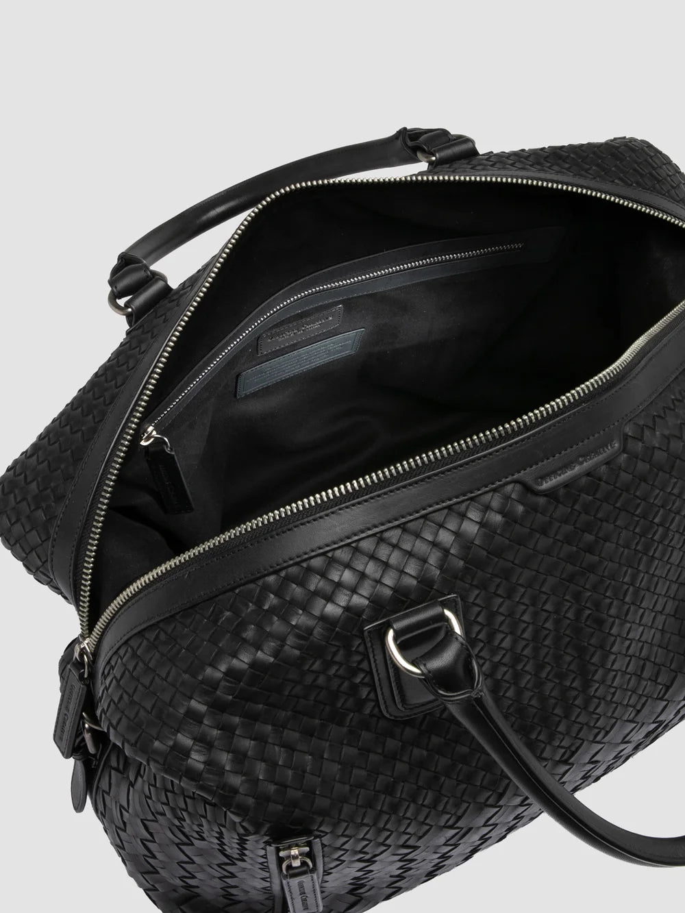 ARMOR 019 - Black Leather Travel Bag - image 7,side view