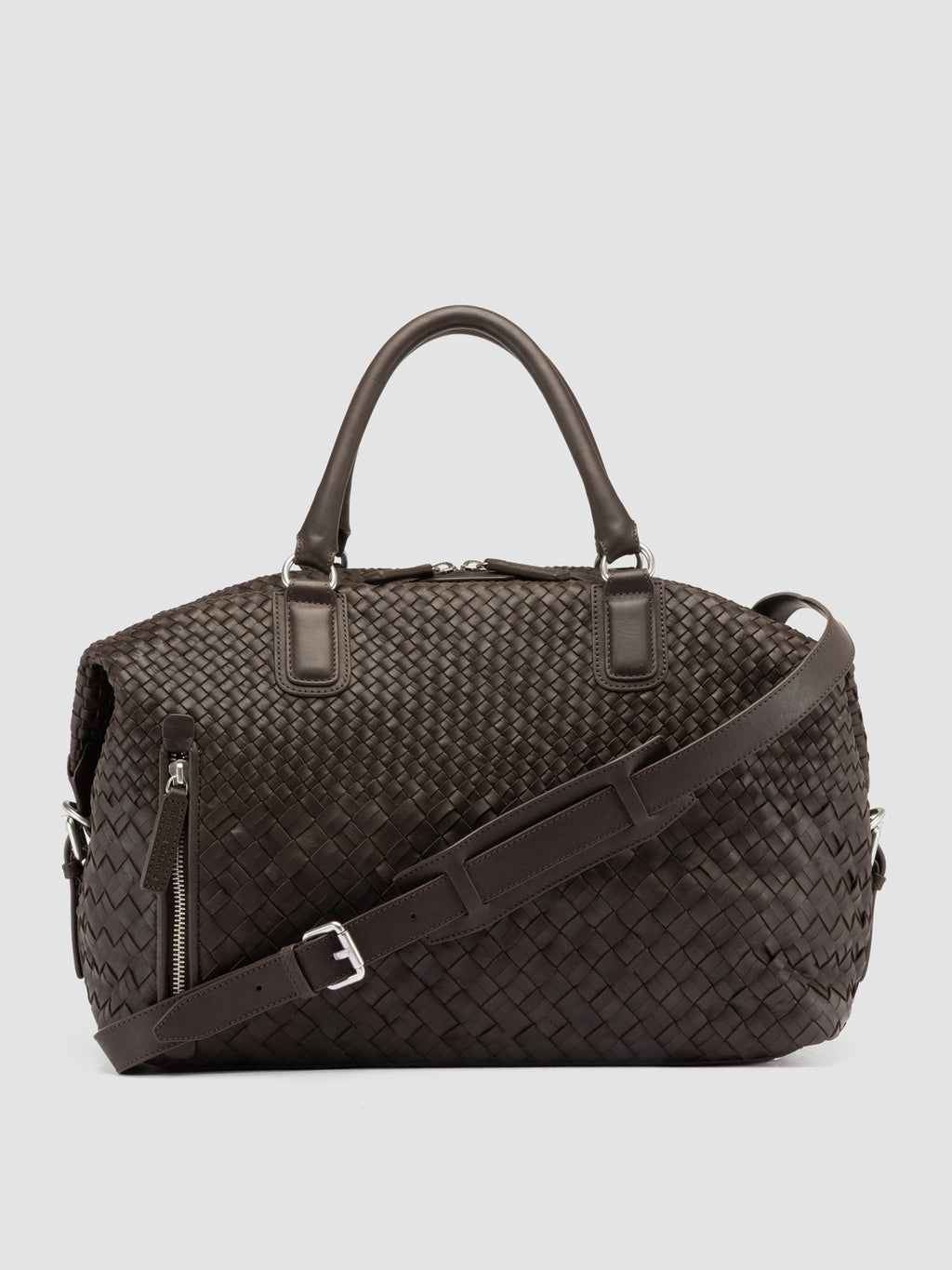 ARMOR 019 - Brown Leather Travel Bag - image 1,side view