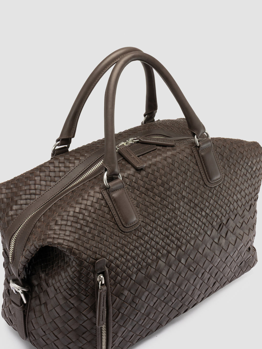 ARMOR 019 - Brown Leather Travel Bag - image 2,side view