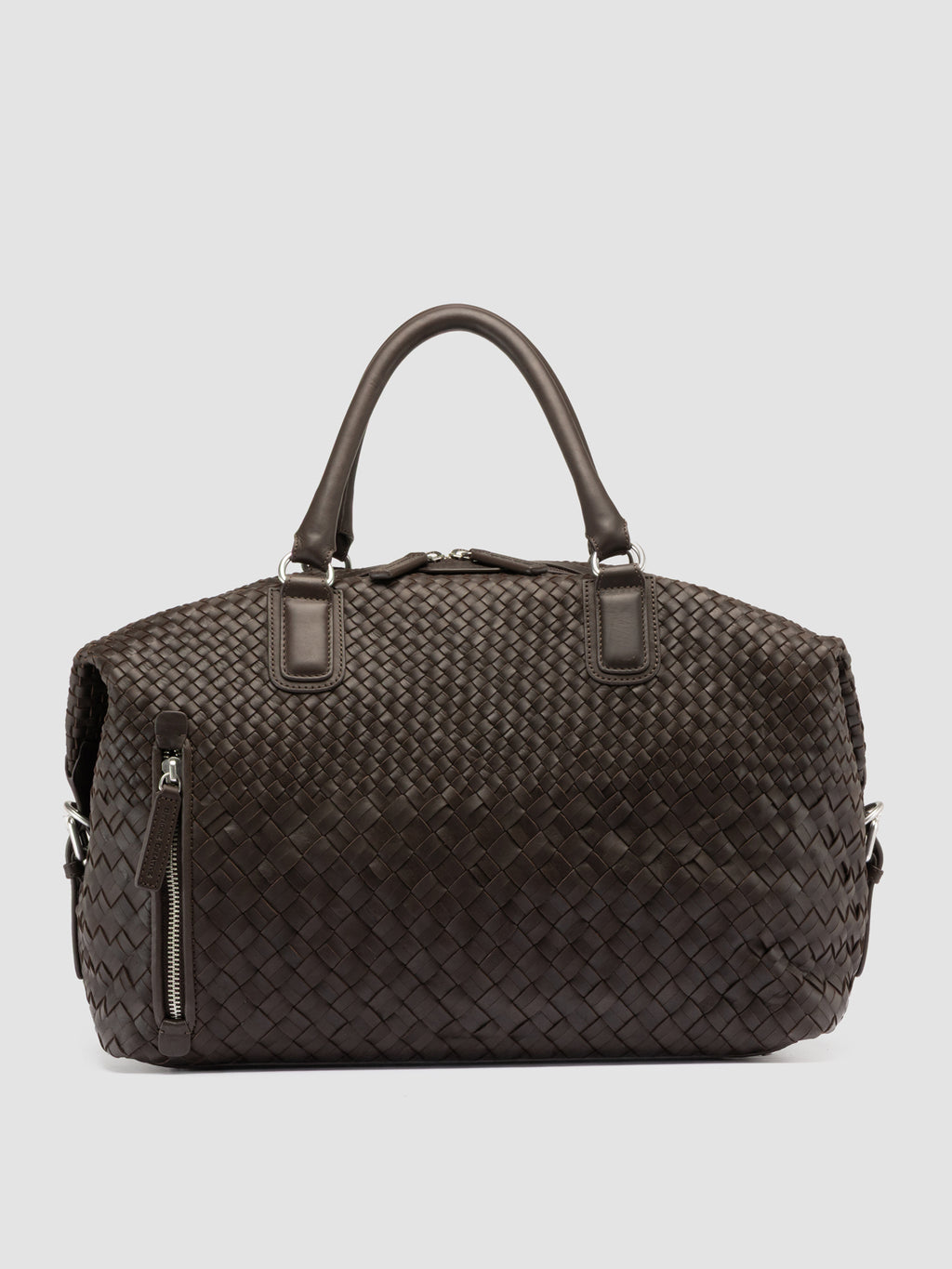 ARMOR 019 - Brown Leather Travel Bag - image 3,side view