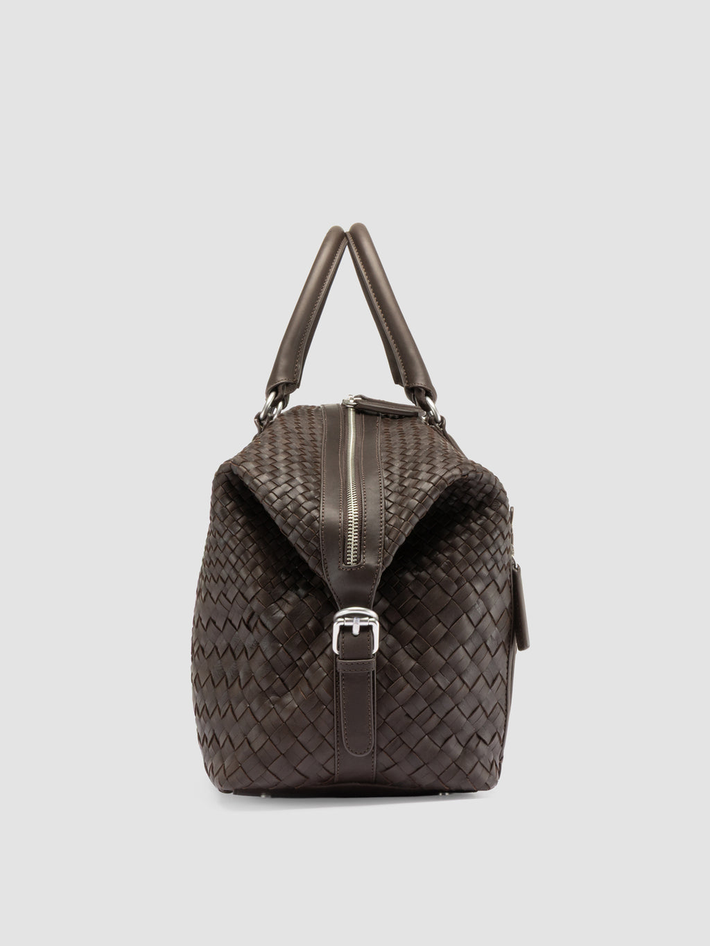 ARMOR 019 - Brown Leather Travel Bag - image 4,side view