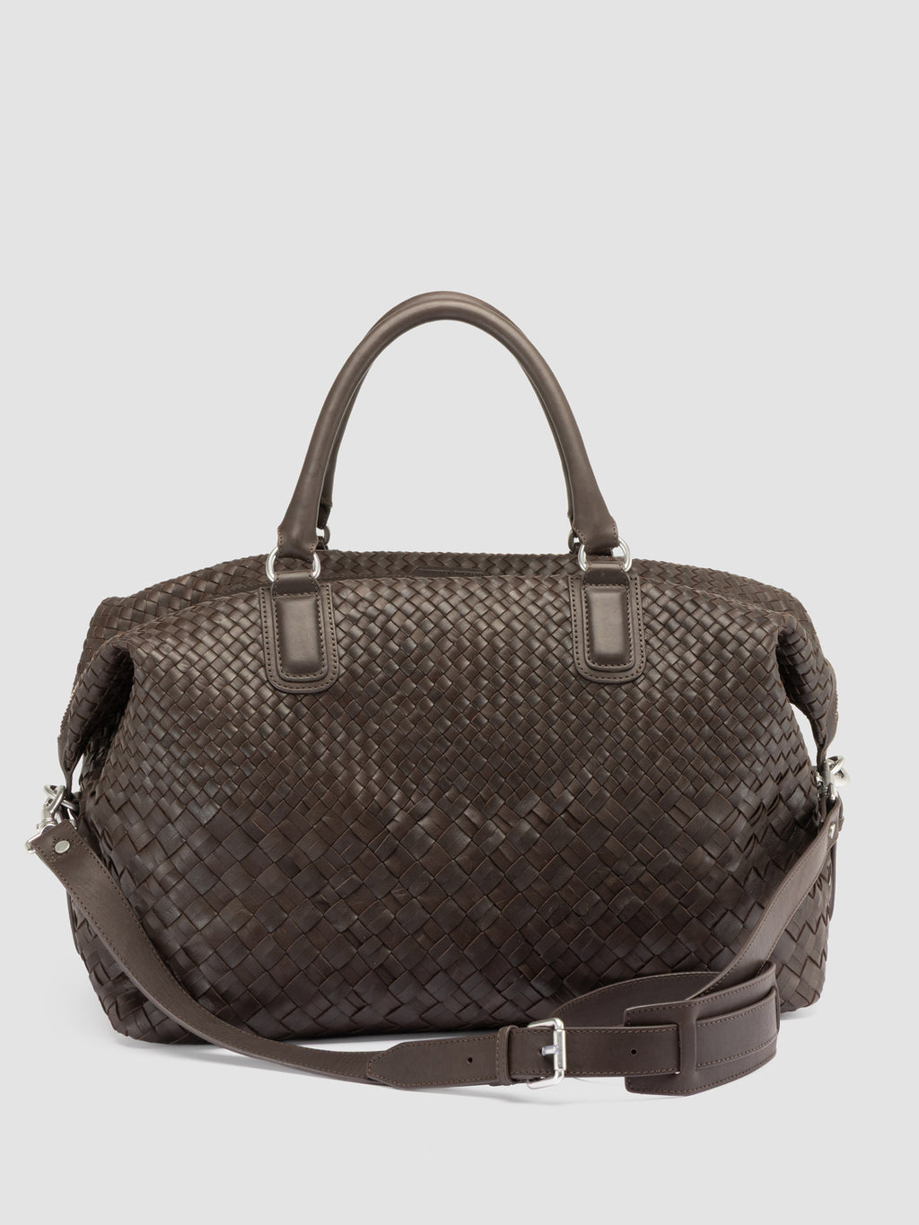 ARMOR 019 - Brown Leather Travel Bag - image 5,side view